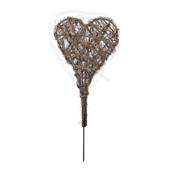 Zapichovací proutěná dekorace Ego Dekor Heart, výška 43 cm
