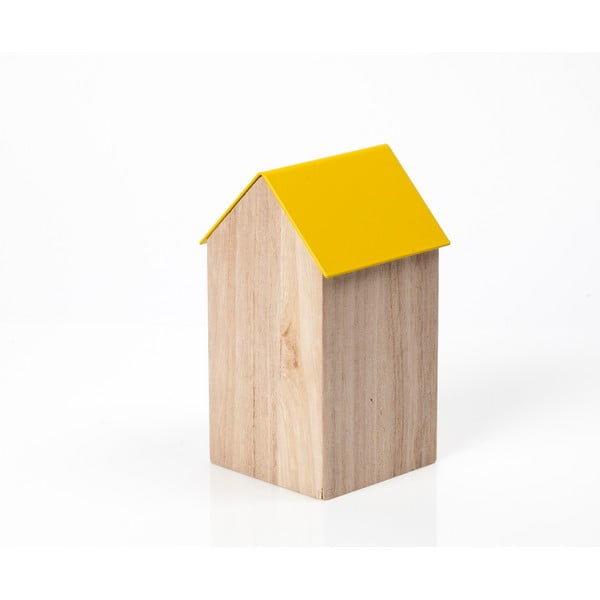 Žlutý úložný box House Medium