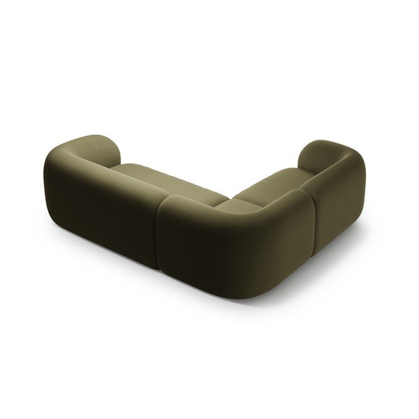 Roheline sametist nurgadiivan (vasak nurk/L-kujuline) Kate - Micadoni-image-2