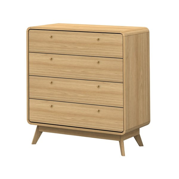 Kõrge kapp tammedekoriga naturaalses värvitoonis 80x88 cm Cassie - Støraa-image-2