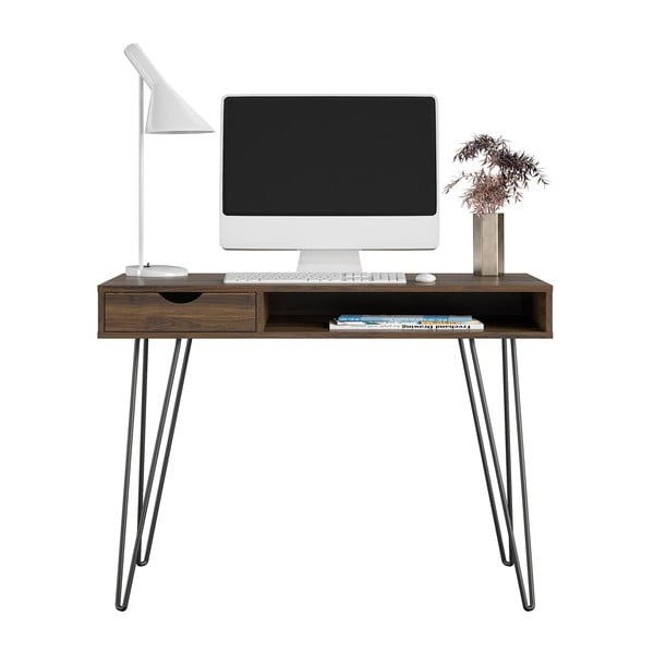 Pähklipuust töölaud 49x104 cm Concord - Novogratz-image-3