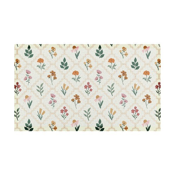 PVC uksematt 40x70 cm Vintage Floral Stamp - Artsy Doormats
