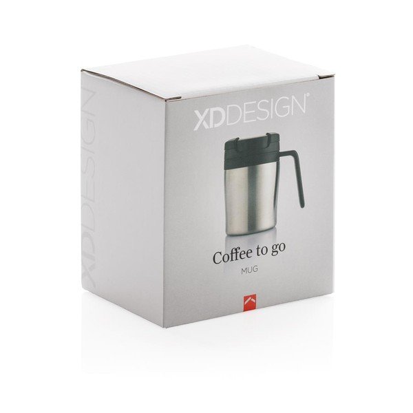 Termohrnek s ouškem ve stříbrné barvě XD Design Coffee to Go, 160 ml-image-3