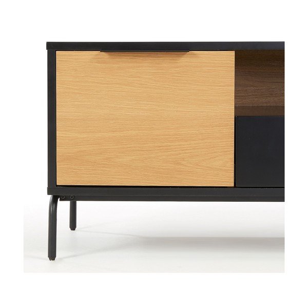 Musta ja pruuni värvi telerilaud SAVOI, 120 x 50 cm Savoi - Kave Home-image-1