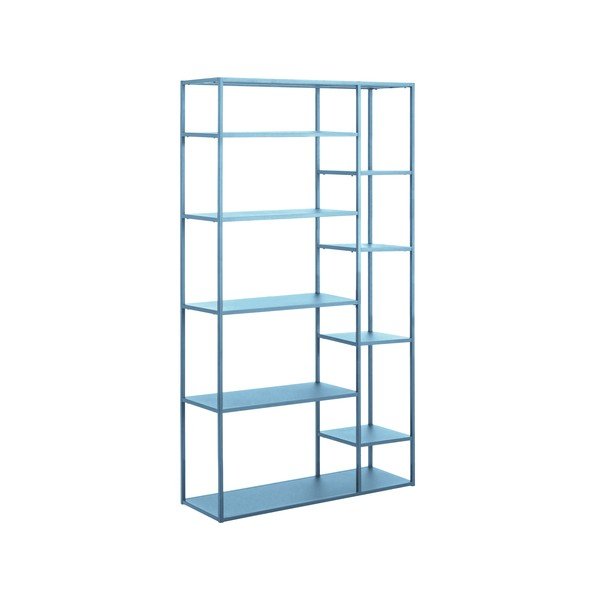 Sinine metallist raamaturiiul 120x188 cm Sisto - Støraa-image-1