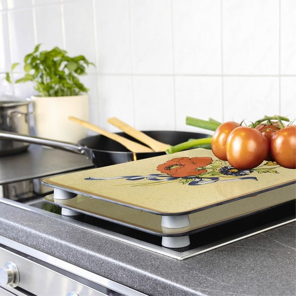 Karastatud klaasist pliidikatte komplekt 2 tk 52x30 cm Corn-Flowers - Maximex-image-1