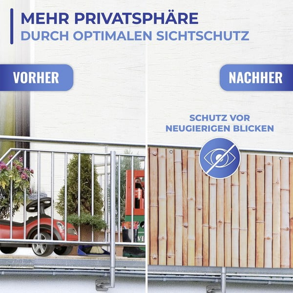 Helepruun plastikust rõdupiirde kate 500x85 cm - Maximex-image-3