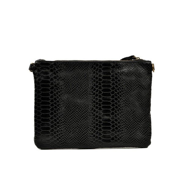 Černá kožená kabelka Luisa Vannini Dahlia Black-image-3