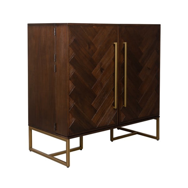 Veinikapp eksootilisest puidust dekoratsiooniga 24 pudelile, 100x100 cm Class - Dutchbone-image-2