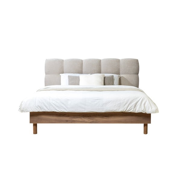 Helehall polsterdatud kaheinimesevoodi koos voodipõhjaga 160x200 cm Kumo - Bobochic Paris-image-2