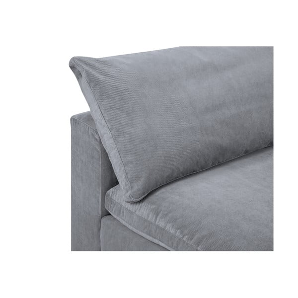 Šedá rohová část modulární manšestrové pohovky Windsor & Co Sofas Galaxy, pravý roh-image-1