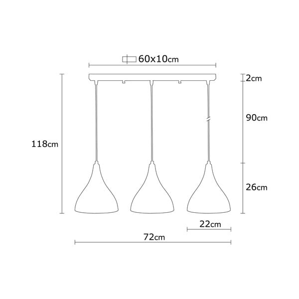 Must rippvalgusti metallist varjuga Berceste - Opviq lights-image-4