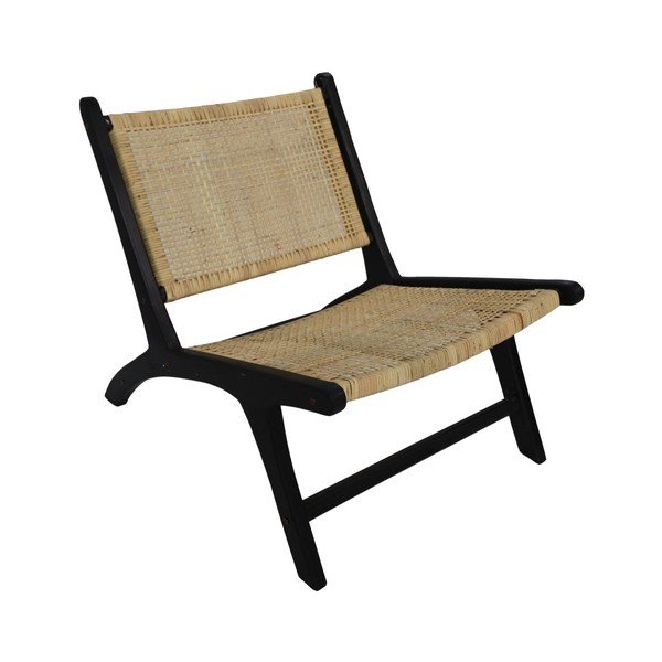 Mustast teakist kanga kootud tugitool - HSM collection-image-2