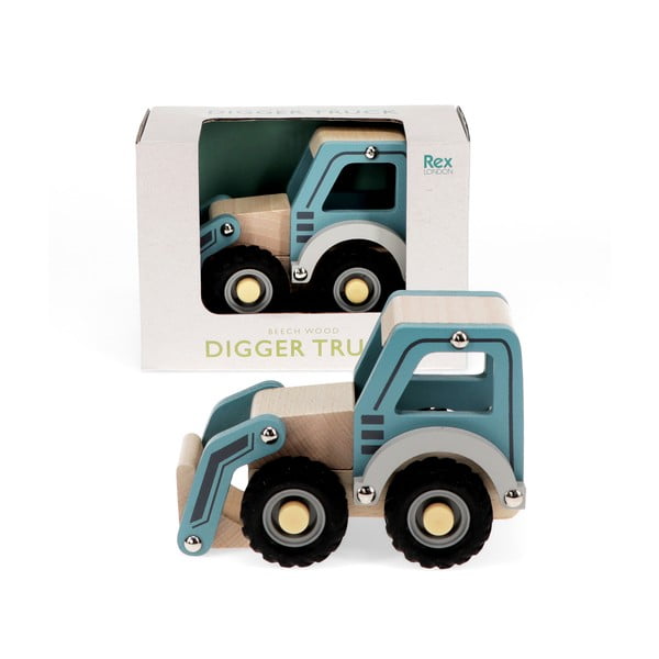 Puidust traktor Digger Truck - Rex London-image-3