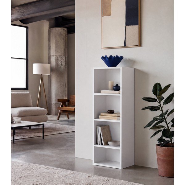 Valge raamaturiiul 30x106x24 cm Cube - Casa Selección-image-3