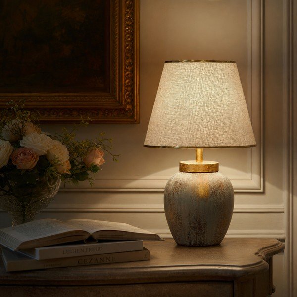 Kreem-kuldne lauavalgusti (kõrgus 47 cm) - Opviq lights-image-1