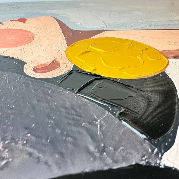 Käsitsi maalitud elementidega maal 70x100 cm Mae - Styler-image-2