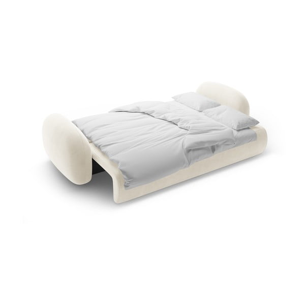  Kreemjas sametist lahktikäiv hoiuruumiga diivan 262 cm Tonale – Cosmopolitan Design-image-4