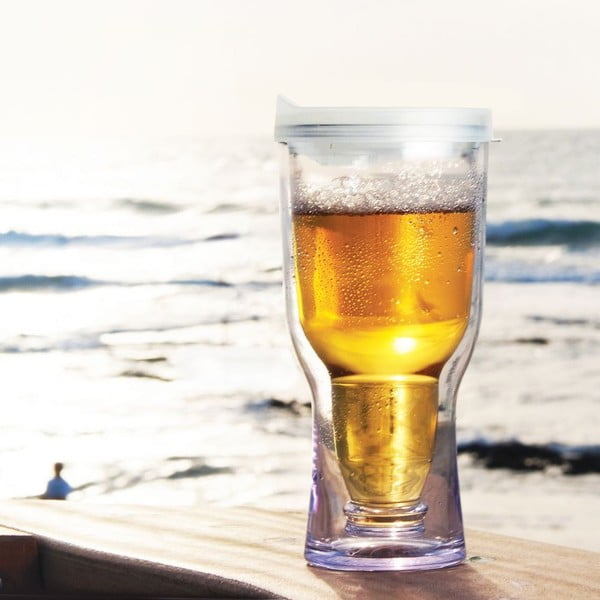 Nezničitelná sklenice na pivo Brew2Go, bílá