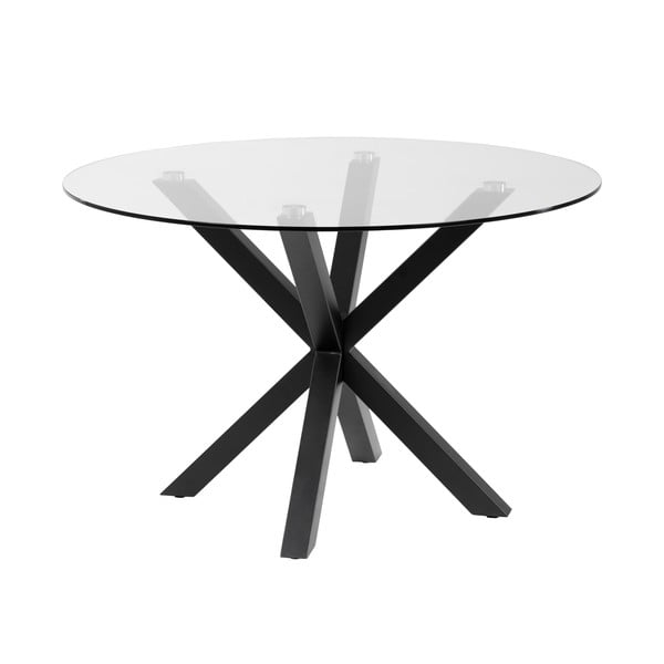 Ümmargune söögilaud klaasist lauaplaadiga , ø 119 cm Argo - Kave Home-image-3