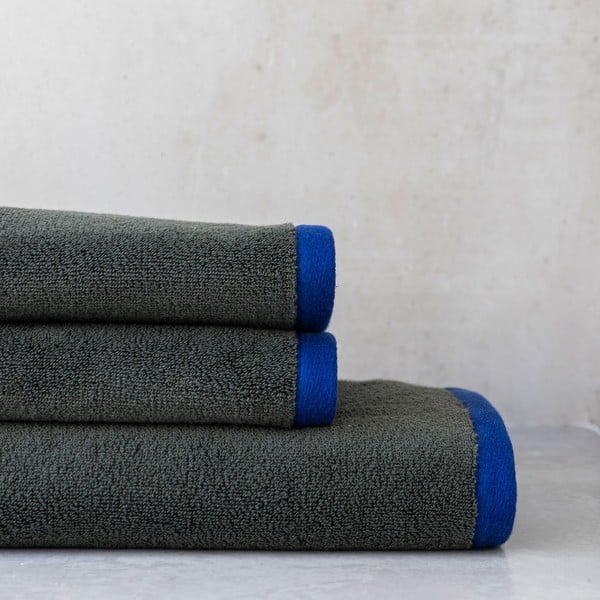 Tumerohelised/sinised orgaanilisest puuvillast froteerätikud 2tk komplektis 40x55 cm Soft - Mette Ditmer Denmark-image-4