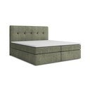 Roheline boxspring voodi panipaigaga 180x200 cm Palta – Makamii