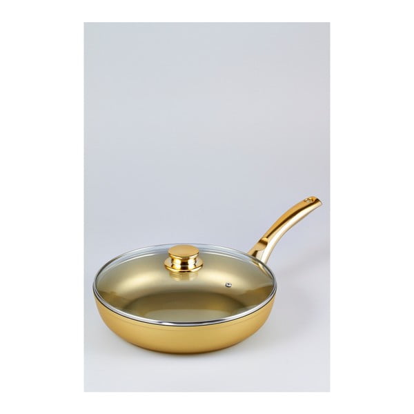 Pánev s pokličkou Bisetti Stonegold Gold Handle,6,5x2,8 cm