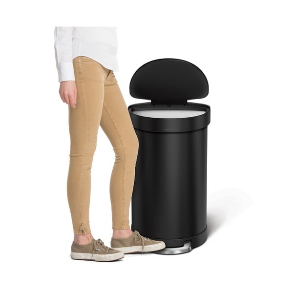 Roostevabast terasest pedaaliga prügikast 45 l - simplehuman-image-1