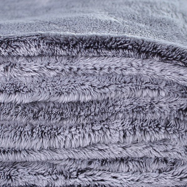 Šedomodrá deka z mikrovlákna DecoKing Fluff Charcoal, 220 x 240 cm-image-2