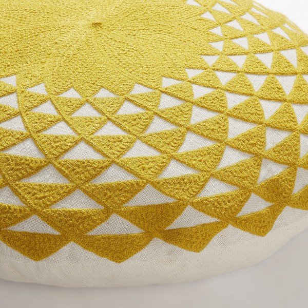 Žlutý polštář La Forma Zappa, Ø 45 cm-image-1