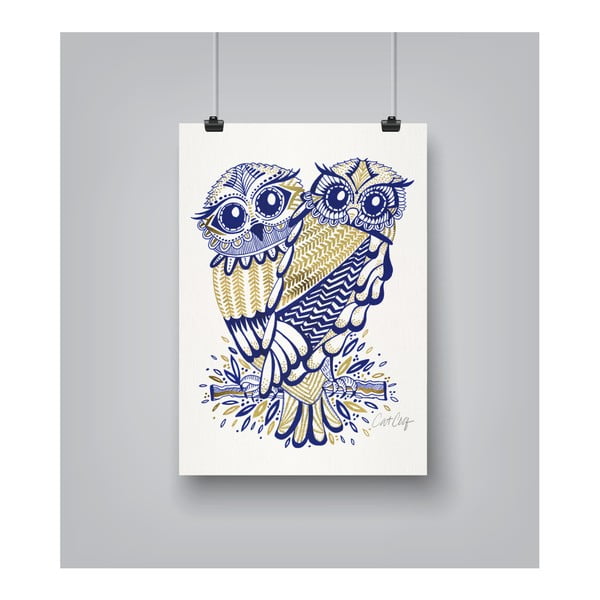 Plakát Americanflat Inked Owls by Cat Coquillette, 30 x 42 cm