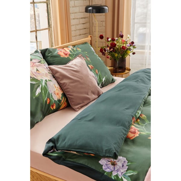 Tumeroheline puuvillasatiinist kaheinimese voodilina 200 x 200 cm Floret - Bonami Selection-image-3