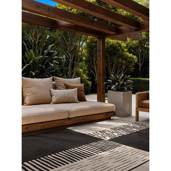 Must/kreemikas sise- ja õuevaip 120x170 cm Haringey Acacia - Ted Baker-image-1