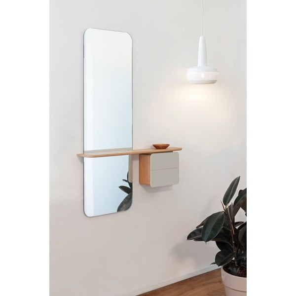 Valge ja naturaalset värvi tammepuidust koridorikomplekt One More Look - UMAGE-image-4