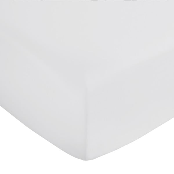 Helehall satiin-puuvillane voodilina 150x200 cm Cotton Sateen - Bianca