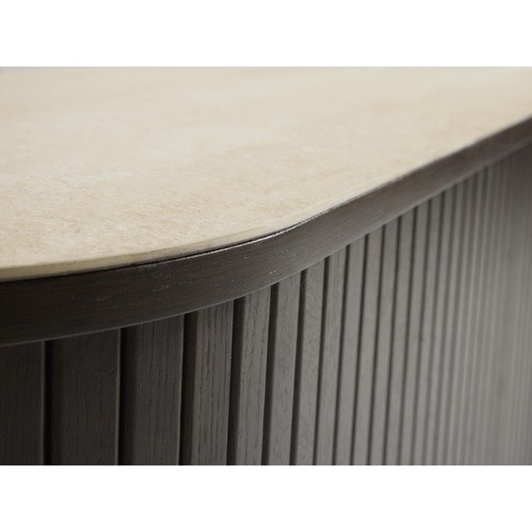 Tumeda naturaalse keraamilise pealispinnaga telekaalus 180x50x40 cm Enna - Unique Furniture-image-3