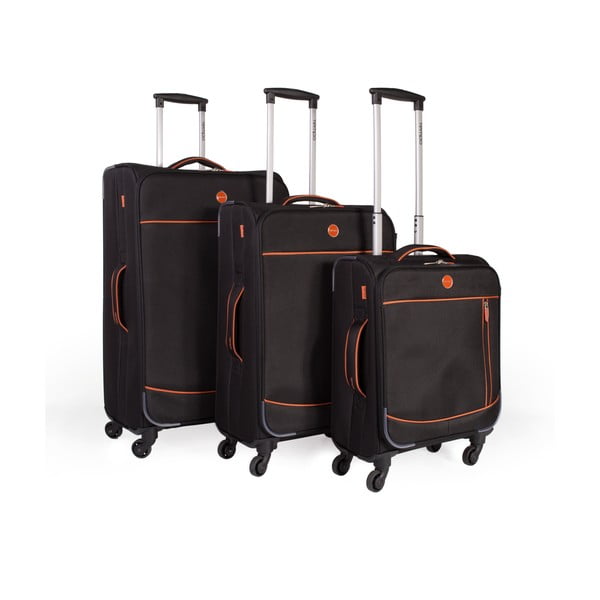 Set 3 cestovních kufrů Trolley Negro