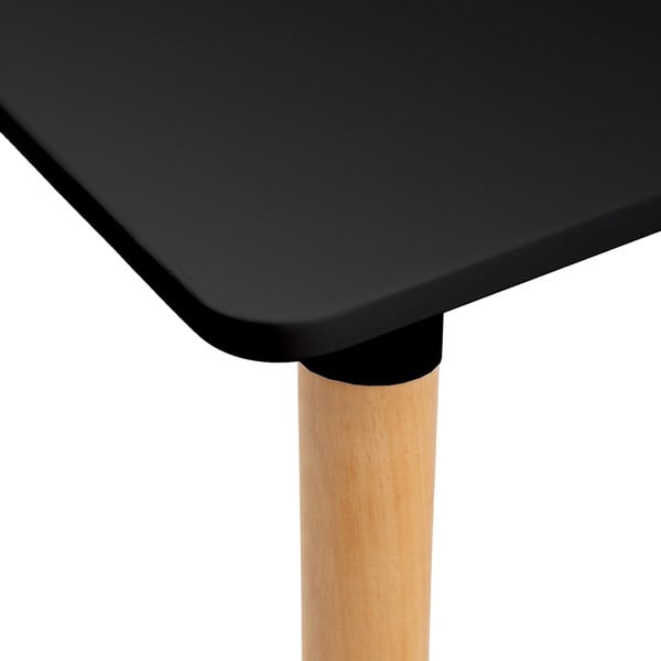 Must söögilaud musta lauaplaadiga 80x120 cm - Casa Selección-image-1