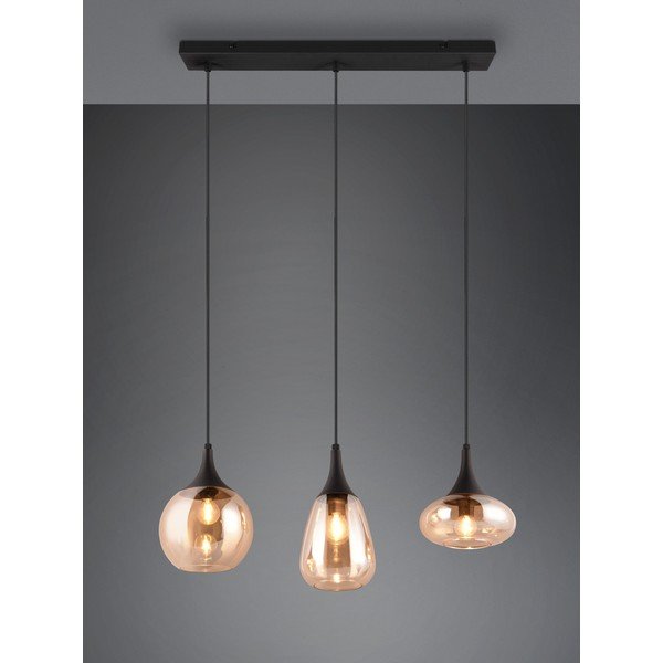 Must-oranž rippvalgusti klaasist varjuga Lumina - Trio-image-1