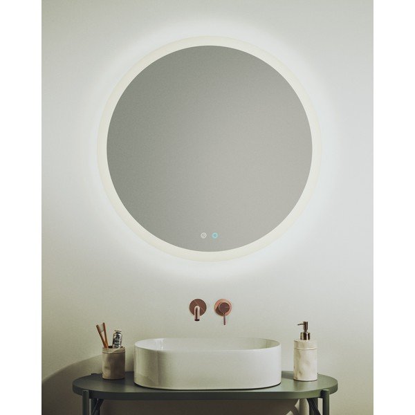 Valgustusega seinapeegel ø 60 cm Mervi - Kave Home-image-1