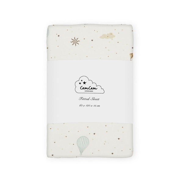 Elevandiluu värvi orgaanilisest puuvillast beebide voodilina 60x120 cm Dreamland - Cam Cam Copenhagen