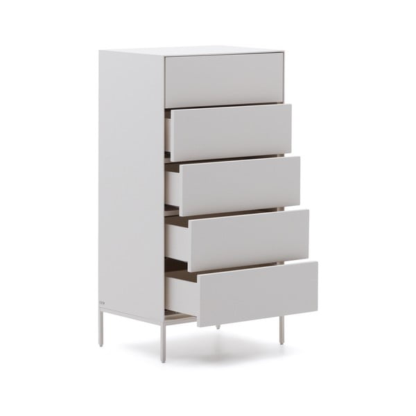 Valge kõrge kummut 60x114 cm Vedrana - Kave Home-image-3