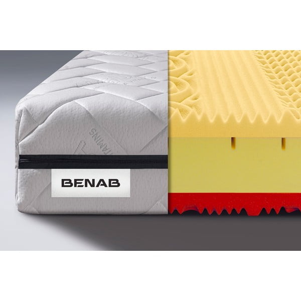 Kõva/keskmise vahuga kahepoolne madrats 180x200 cm BonDreamer BIO VISCO - BENAB-image-1