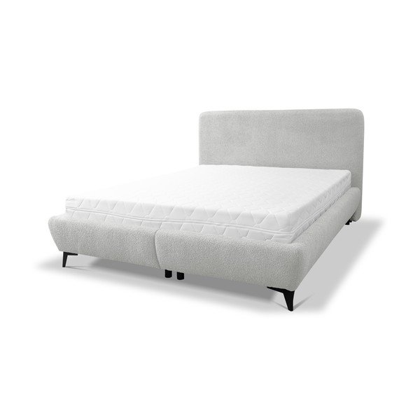 Helehall polsterdatud kaheinimesevoodi koos panipaiga ja voodipõhjaga 160x200 cm Makapu - Makamii-image-3