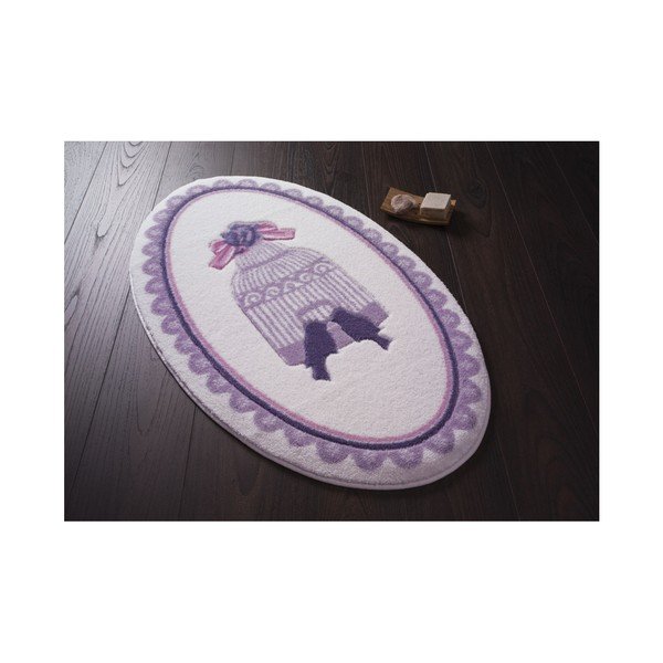 Koupelnová předložka Confetti Bathmats Birdcage Purple, 66 x 107 cm