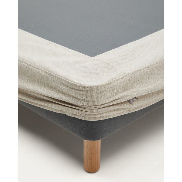 Beež polsterdatud kaheinimesevoodi 180x200 cm Ofelia - Kave Home-image-2