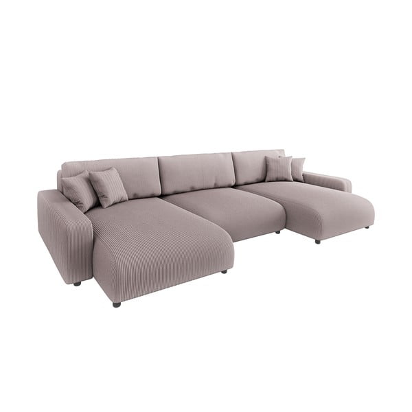 Heleroosa velvetist panipaigaga nurgadiivanvoodi Sara - Ropez