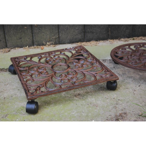 Metall mobiilne alus lillepottidele ø 28 cm (kõrgus 6,5 cm) – Esschert Design-image-1