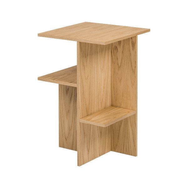 Tammepuust öökapp naturaalse värvi riiulitega Atik - noo.ma
