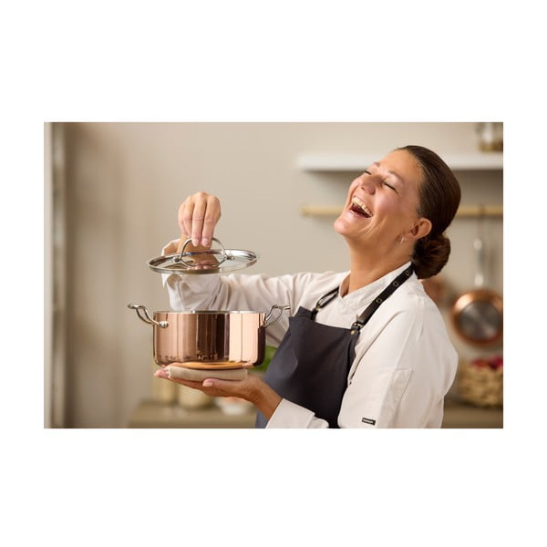 Roostevabast terasest kaanega vaskpott induktsioonpliidile 3 l - Blomsterbergs-image-1